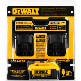 Dewalt DCB102BP DeWALT® DCB102BP 20V MAX 4.0Ah Li-Ion Battery & 60 Minute Charger Kit image.