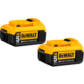 Dewalt DCB205-2 DeWALT® DCB205-2 20V Li-Ion 20V MAX Battery 5Ah Extended Capacity 2Pk image.