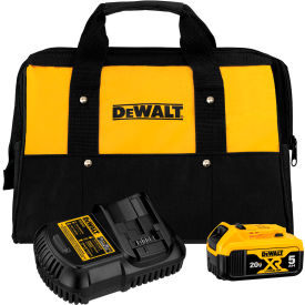 DeWALT® DCB205CK 20V MAX Battery & Charger Kit W/5.0Ah Li-Ion Battery 30 Minute Charger & Bag