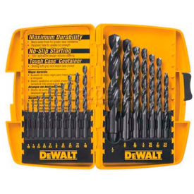 Dewalt DW1167 DeWALT® Drill Bit Set, DW1167, Black Oxide, 17 Pieces, 1/16" - 1/2" Split Point Bits image.