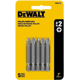 Dewalt DW2115 DeWALT® #2 Phillips Power Bit, DW2115, 2" Bit Length, 5/PK image.