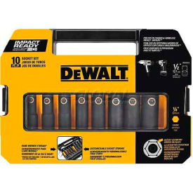 Dewalt DW22812 DeWALT® Impact Ready Socket Set, DW22812, 1/2" Drive, 10 Pieces image.