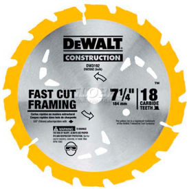 DeWalt® Carbide Thin Kerf Circular Saw Blade DW3192 5/8" Arbor 7-1/4" Diameter 18 TPI 