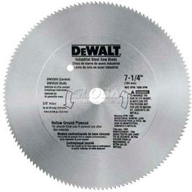 DeWalt® Steel Hollow Ground Plywood Saw Blade DW3326 5/8" Arbor 7-1/4" Diameter 140 TPI 