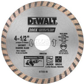 High Performance Diamond Masonry Blade, 4-1/2" Diameter, 13300 RPM view 2