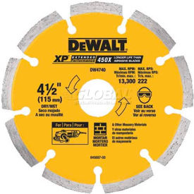 DeWalt® Extended Performance™ Tuck Pointing Blade DW4740S 4-1/2" Diameter 13300 RPM 