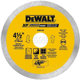 DeWalt® XP4™ Porcelain Tile Blade DW4765 4-1/2" Diameter 13300 RPM 