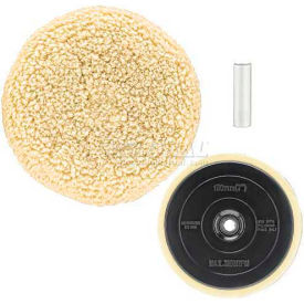 Wool Buffing Pad & Backing Pad Combo Kit, 7" Diameter, 5/8-11" Arbor, 3,000 RPM view 2