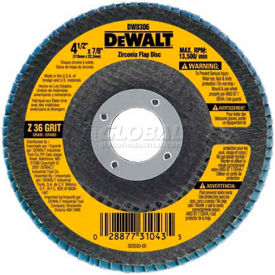 Dewalt DW8306 DeWalt DW8306 Flap Disc Type 29 4-1/2" x 7/8" 36 Grit Zirconia image.