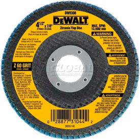 Dewalt DW8308 DeWalt DW8308 Flap Disc Type 29 4-1/2" x 7/8" 60 Grit  Zirconia image.