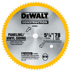 DeWalt® Steel Saw Blade (Vinyl/Paneling) DW9053 5/8" Arbor 5-3/8" Diameter 80 TPI 