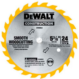 DeWalt® Carbide Blade (Smooth Woodcutting) DW9054 10mm Arbor 5-3/8" Diameter 24 TPI 