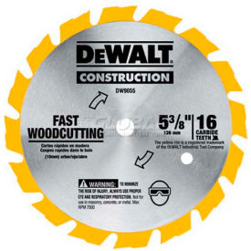 DeWalt® Carbide Saw Blade (Fast Woodcutting) DW9055 10mm Arbor 5-3/8" Diameter 16 TPI 
