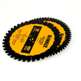 DeWalt® Circular Saw Blade 10" Dia. 60/40 TPI Pack of 2 