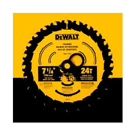 DeWalt® Circular Saw Blade ToughTrack Tooth 7-1/4" Dia. 24 TPI 