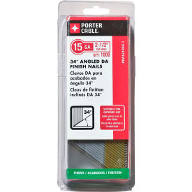 Dewalt PDA15250G-1 Porter-Cable 15 Gauge DA Style Angled Finish, 2-1/2" Long, Galvanized, 1000/Qty image.