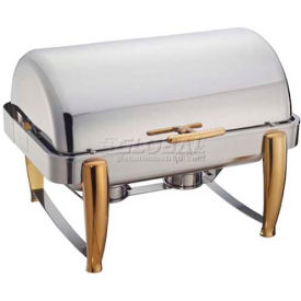 Winco  Dwl Industries Co. 101A Winco 101A Half-Size Chafer, 5 Qt., Round image.