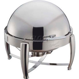 Winco  Dwl Industries Co. 103B Winco 103B Virtuoso Roll Top Chafer, 6 Qt., Round image.