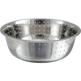 Winco  Dwl Industries Co. CCOD-15L Winco CCOD-15L Chinese Style Colander, 15"D, Stainless Steel image.