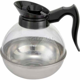 Winco  Dwl Industries Co. CD-64K Winco CD-64K Plastic Coffee Decanter, 64 oz, Stainless Steel Base image.