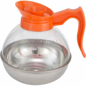 Winco  Dwl Industries Co. CD-64O Winco CD-64O Plastic Coffee Decanter Decaf, 64 oz, Stainless Steel Base image.