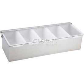 Winco  Dwl Industries Co. CDP-5 Winco CDP-5 Condiment Dispenser, 5 Compartment image.