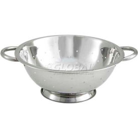 Winco  Dwl Industries Co. COD-3 Winco COD-3 Colander W/ Base, 3 Qt., 10"D, Stainless Steel image.