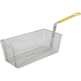 Winco  Dwl Industries Co. FB-40 Winco FB-40 Heavy Duty Fry Basket, Rectangle, Yellow Plastic image.