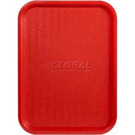 Winco  Dwl Industries Co. FFT-1014R Winco FFT-1014R - Fast Food Tray, Red, 10" x 14" image.