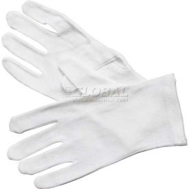 Winco  Dwl Industries Co. GLC-L Winco GLC-L Cotton Gloves, Large, White, 12 Pairs image.
