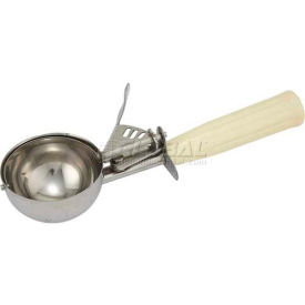 Winco  Dwl Industries Co. ICD-10 Winco ICD-10 Ice Cream Disher W/ Plastic Handle, Size #10, Ivory image.