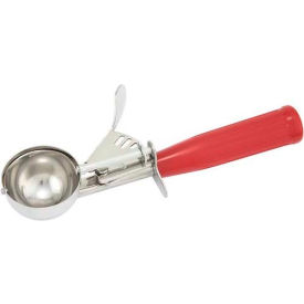 Winco  Dwl Industries Co. ICD-24 Winco ICD-24 Ice Cream Disher W/ Plastic Handle, Size #24, Red image.