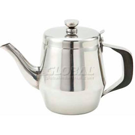 Winco  Dwl Industries Co. JB2932 Winco JB2932 Gooseneck Teapot, 32 oz., 6-3/4"D, Stainless Steel image.