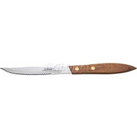Winco  Dwl Industries Co. K-438W Winco K-438W Steak Knife, 4-3/8"L, Wood Handle, Pointed Tip, 12/Pack image.