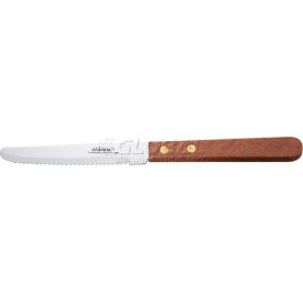 Winco  Dwl Industries Co. K-55W Winco K-55W Steak Knife, 4-1/2"L, Wood Handle, Round Tip, 12/Pack image.