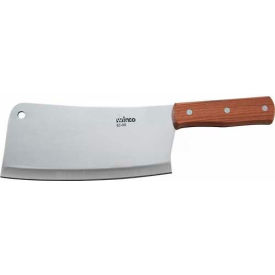 Winco  Dwl Industries Co. KC-301 Winco KC-301 Cleaver, Heavy Duty, Wood Handle, High Carbon Stainles Steel, 8" Blade length image.