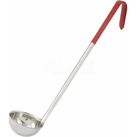 Winco  Dwl Industries Co. LDC-2 Winco LDC-2 Single Piece Ladle, 2 oz, Red, 10-1/2", Stainless Steel image.