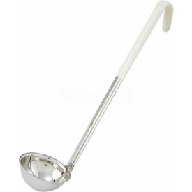 Winco  Dwl Industries Co. LDC-3 Winco LDC-3 Single Piece Ladle, 3 oz, Ivory, 11-1/2", Stainless Steel image.