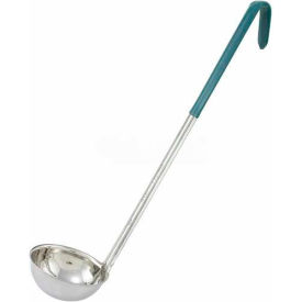 Winco  Dwl Industries Co. LDC-4 Winco LDC-4 Single Piece Ladle, 4 oz, Green, 12-1/2", Stainless Steel image.