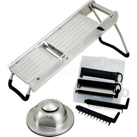 Winco  Dwl Industries Co. MDL-15 Winco MDL-15 Premium Mandoline Set W/ 5 Blades, Stainless Steel, 15-1/5"L, 6-1/2"W, 3"H image.