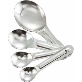 Winco  Dwl Industries Co. MSP-4P Winco MSP-4P 4-Piece Measuring Spoon Set, Stainless Steel image.