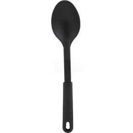 Winco  Dwl Industries Co. NC-SS1 Winco NC-SS1 Solid Spoon, 12"L, Black Nylon, Heat Resistant image.