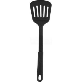 Winco  Dwl Industries Co. NC-WS Winco NC-WS Slotted Spatula, 12"L, Black Nylon, Heat Resistant image.