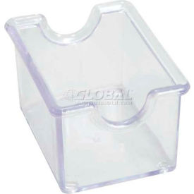 Winco  Dwl Industries Co. PPH-1C Winco PPH-1C Sugar Packet Holders, 3-1/2"L, 2-1/2"W, 2"H, Clear, Plastic, 12/Pack image.