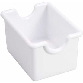 Winco  Dwl Industries Co. PPH-1W Winco PPH-1W Sugar Packet Holders, 3-1/2"L, 2-1/2"W, 2"H, White, Plastic, 12/Pack image.