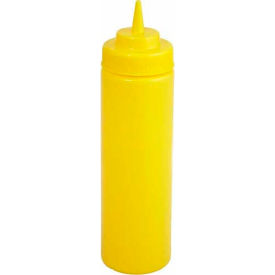 Winco  Dwl Industries Co. PSW-24Y Winco PSW-24Y Wide Mouth Squeeze Bottles, 24 oz image.
