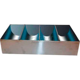 Winco  Dwl Industries Co. SCB-4 Winco SCB-4 4 Compartment Cutlery Bin, 17"L, 10"W, 3-1/2"H, Stainless Steel image.