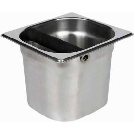 Winco  Dwl Industries Co. SCD-5 Winco SCD-5 Coffee Knock Box, 7"L, 6"W, 5"H, Stainless Steel image.
