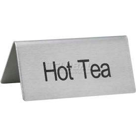 Winco  Dwl Industries Co. SGN-101 Winco SGN-101 Tent Sign, Hot Tea, 3"L, 1-1/2"H, Stainless Steel image.