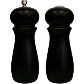 Winco  Dwl Industries Co. SP-612 Winco SP-612 Salt & Pepper Grinders, 6"H, Rubberwood, Black Matt Finish, 2 Piece Set image.